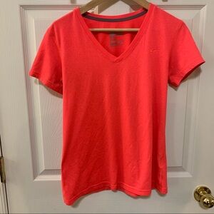 VGUC Nike Dri-fit Neon V-neck T-shirt